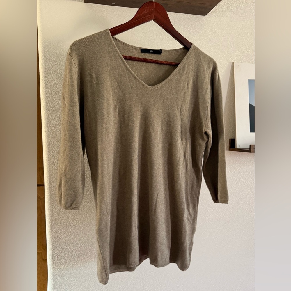 Jarbo silk & cashmere 3/4 sleeve Sweater - Taupe
